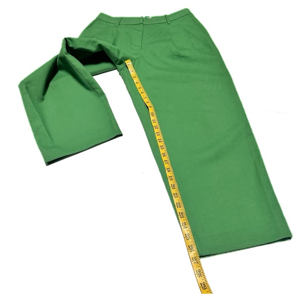 Boden Bloomsbury Cotton Pants Paradise Green Wide-Leg Pleated Fitzrovia Trousers - Picture 9 of 15